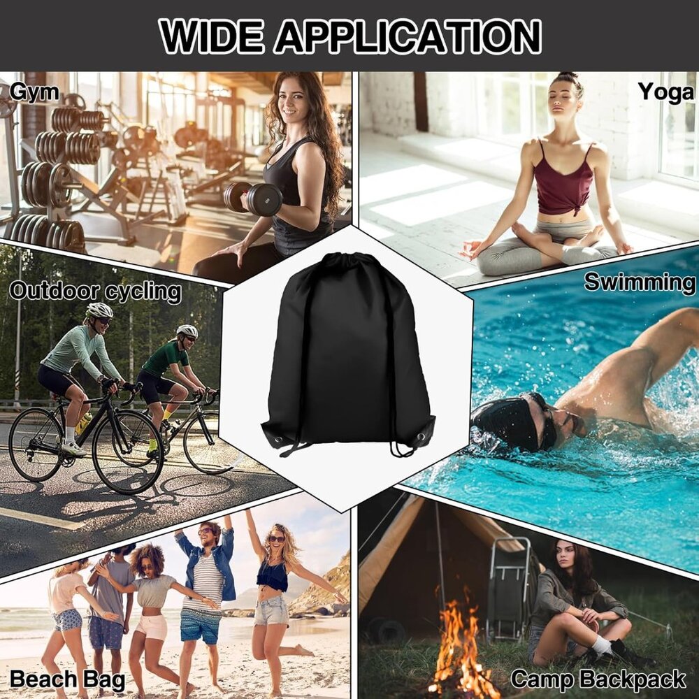 Lightweight & Foldable Drawstring Backpack - 20 B… - image 7